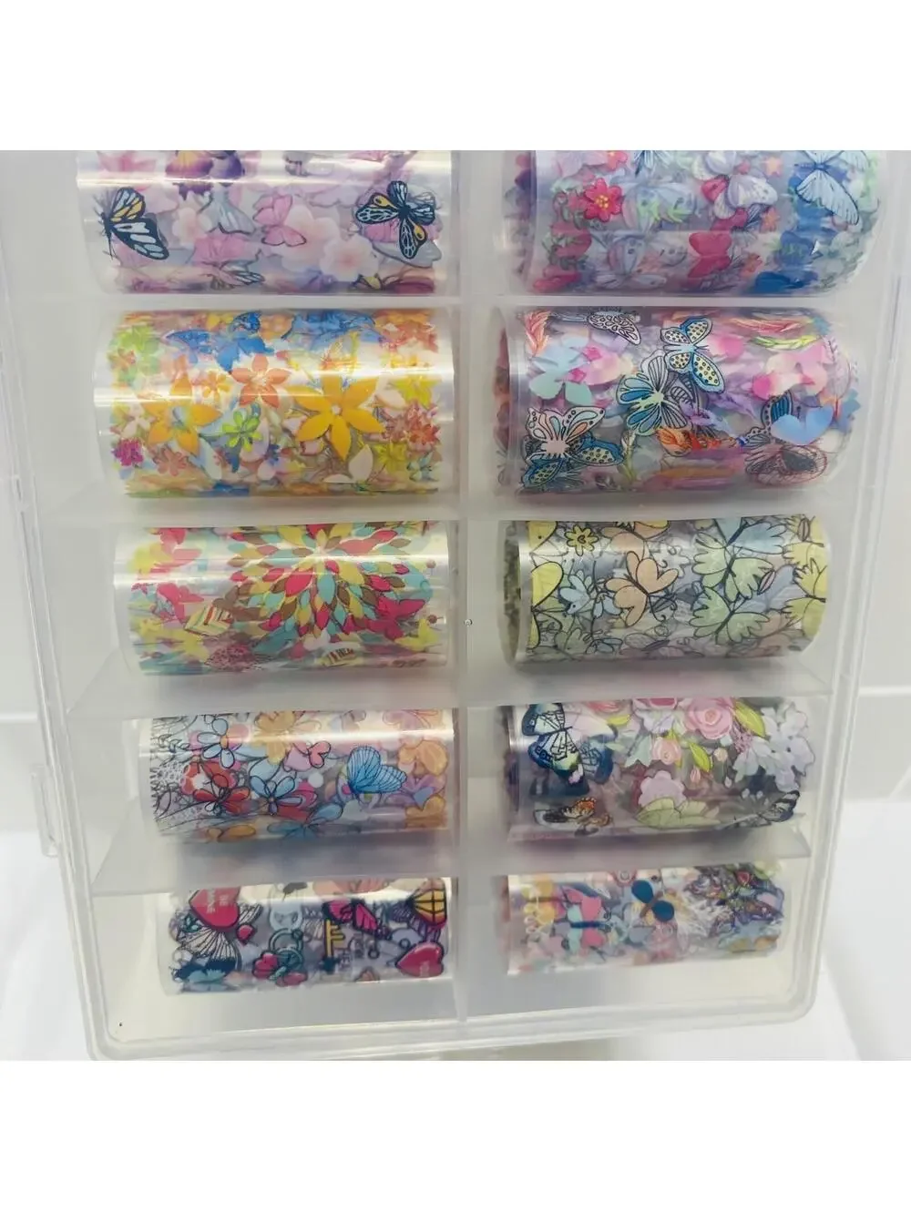 10 Rolls Nail Transfers Deco Art For Nails in Case Brand New